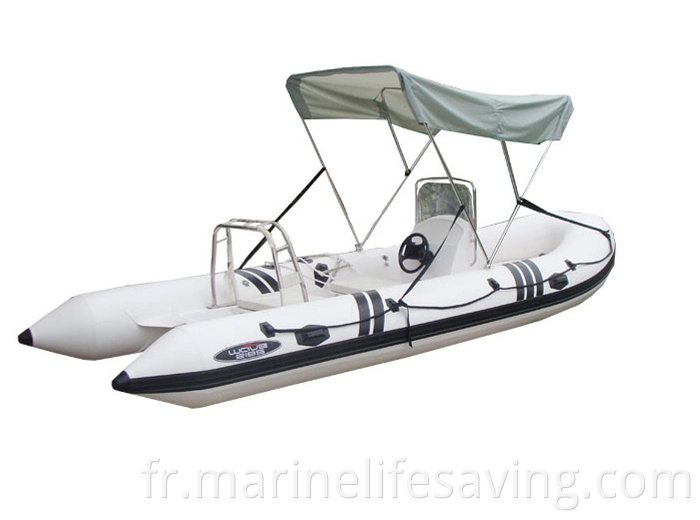 Boat de vitesse gonflable semi-rigide en fibre de verre et en PVC